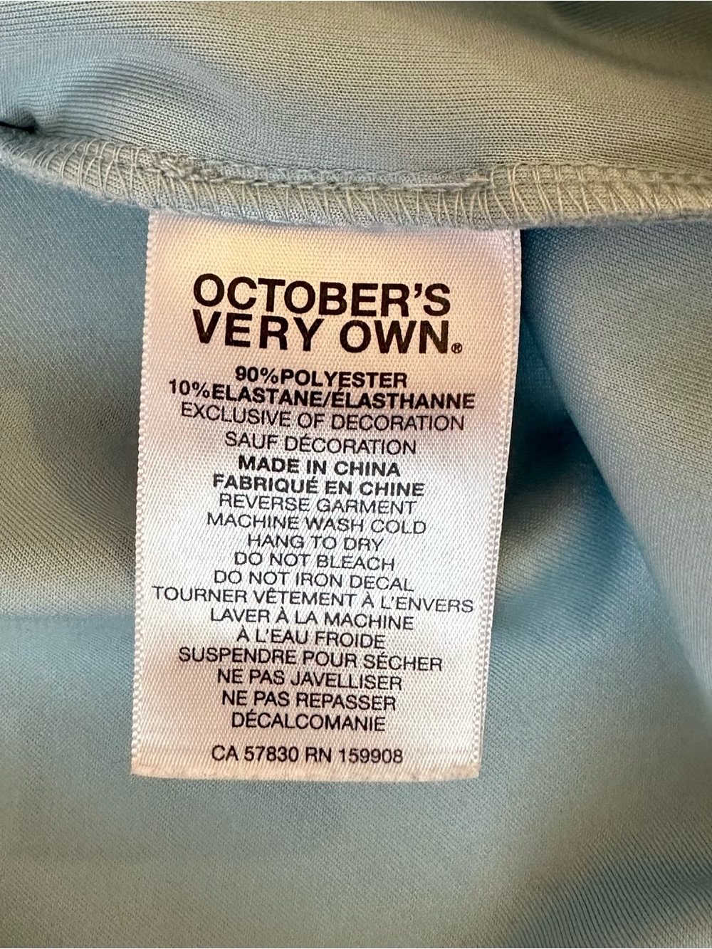 October’s Very Own Light Blue Men's Jacket with Owl Chest Logo Size S - Picture 5 of 6